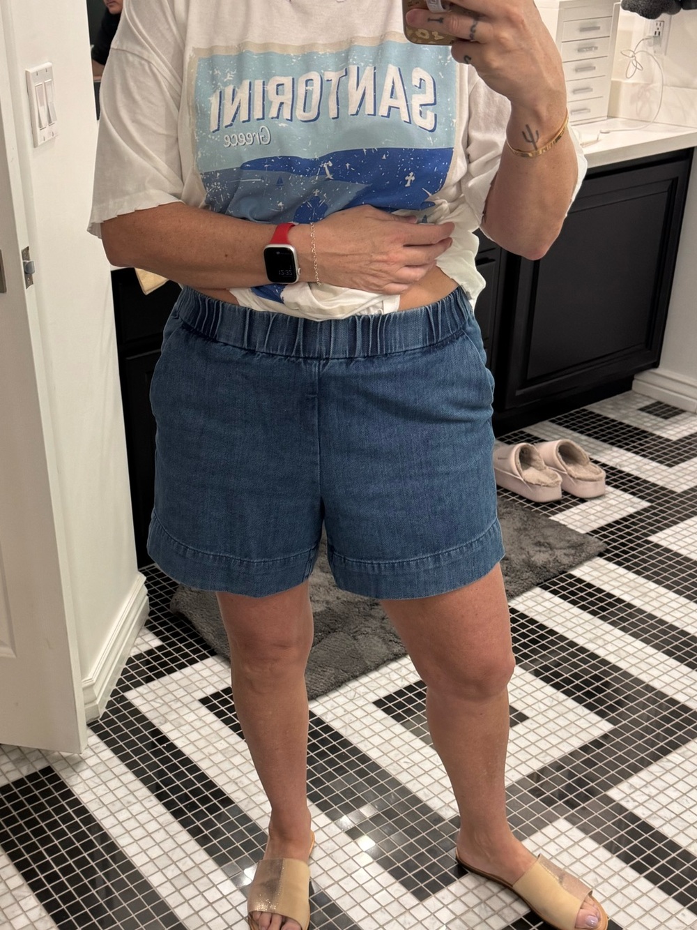 Everlane Denim Elastic-Waist Women’s Shorts - Blue